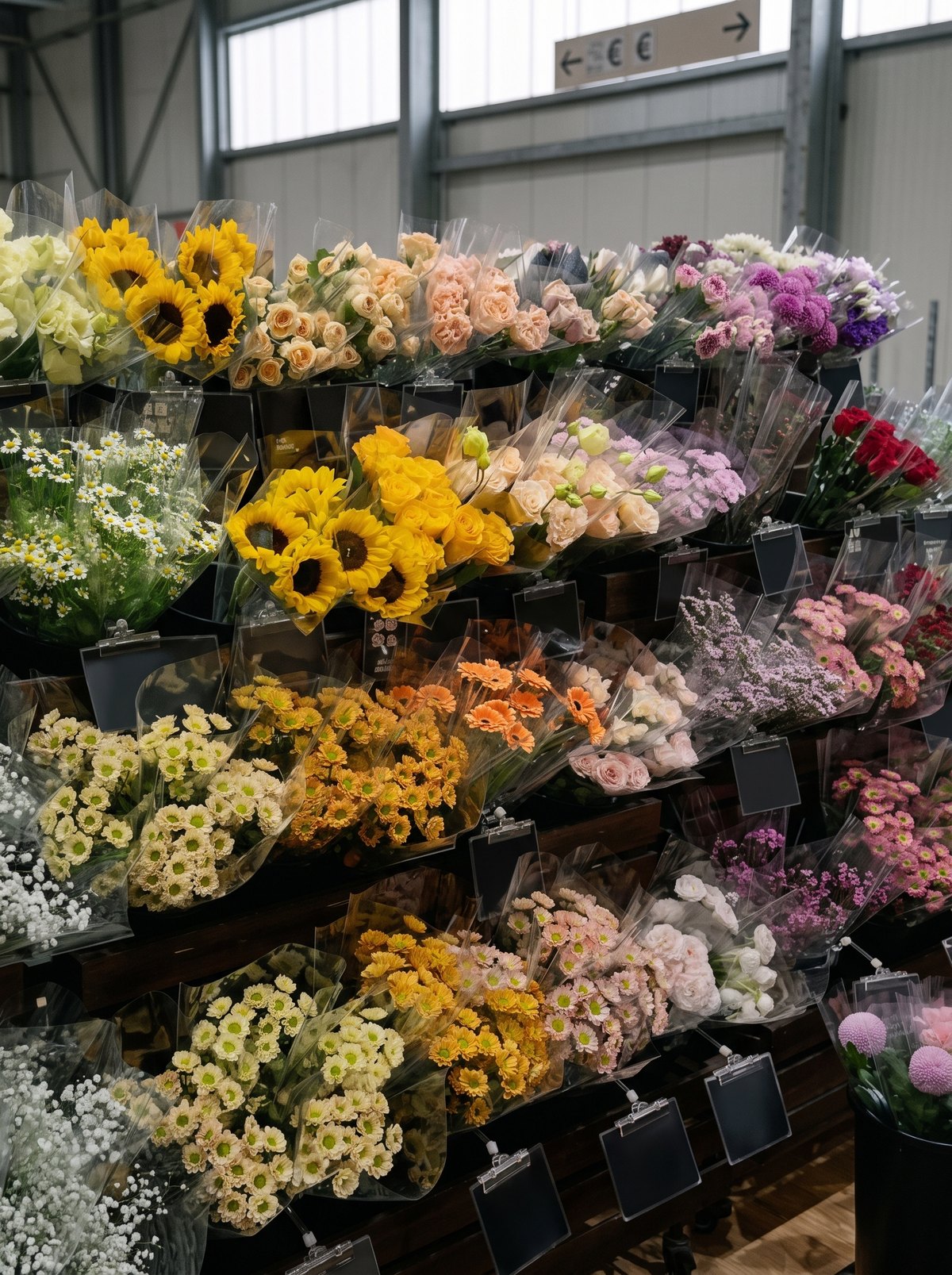 Présentoir de fleurs en gros pour marchés
