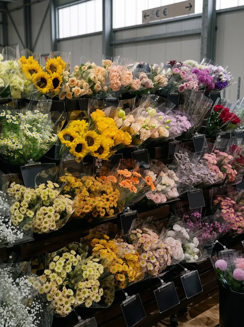 Présentoir de fleurs en gros pour marchés